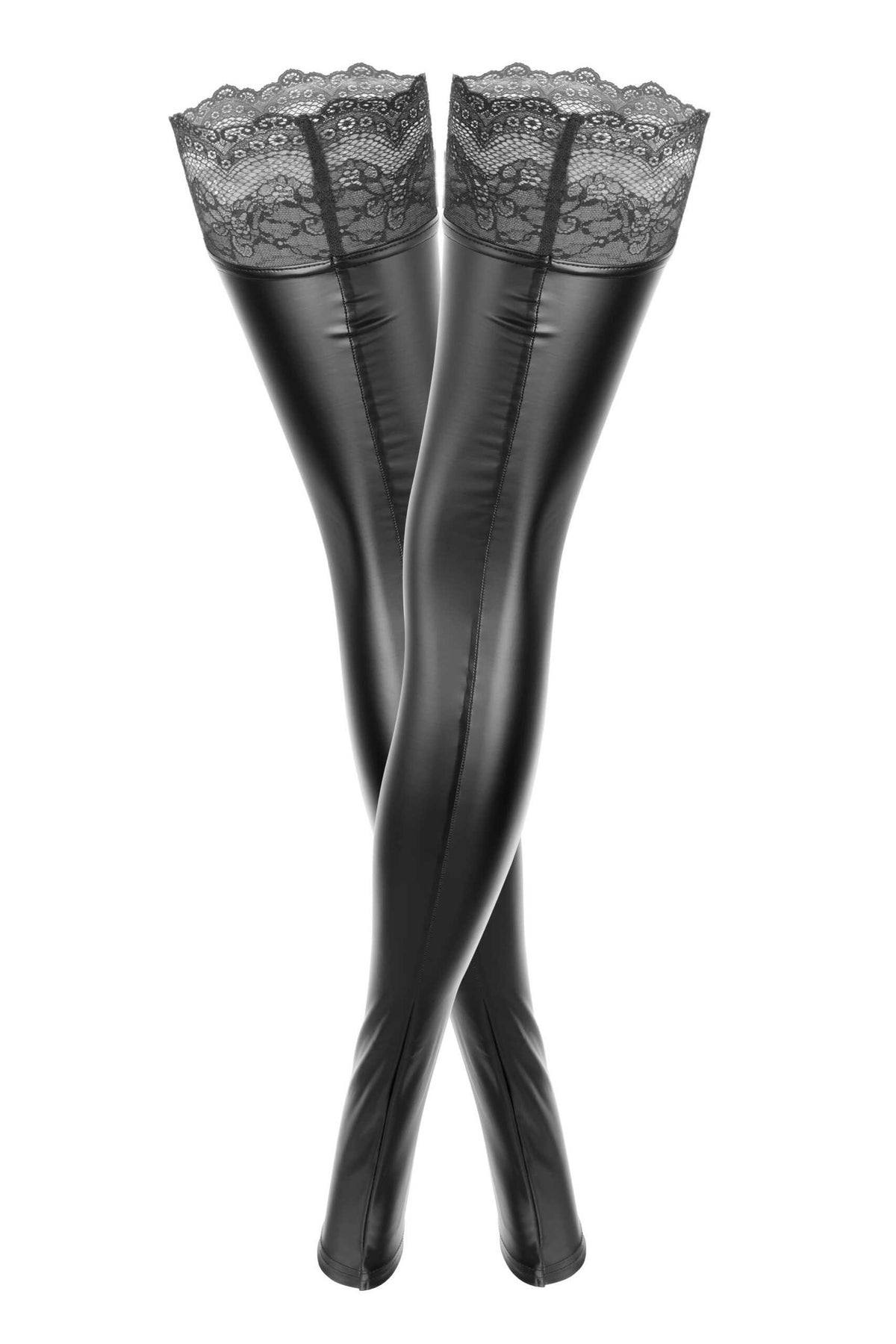 F135 Bas Powerwetlook – Noir Handmade – vue 2