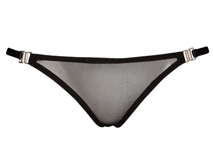 F119 Culotte avec élément en tulle – Noir Handmade – vue 1