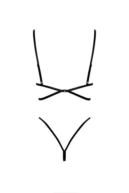 French Kiss 240 ensemble lingerie – noir – Kissable par Noir Handmade – vue 5