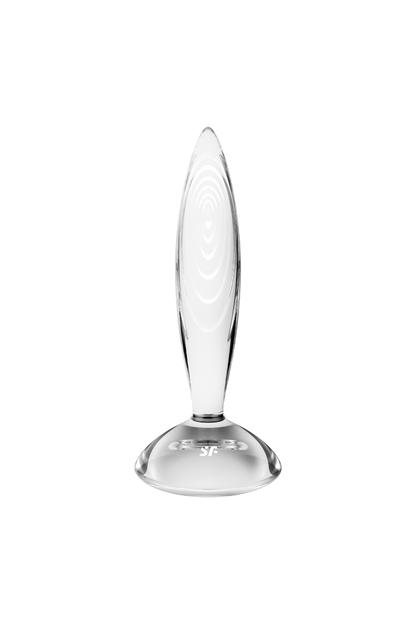 Gode anal en verre borosilicaté massif transparent Sparkling Crystal Satisfyer