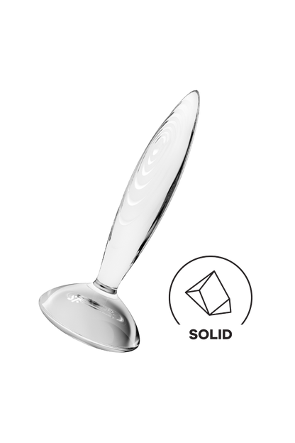 Gode anal en verre borosilicaté massif transparent Sparkling Crystal Satisfyer