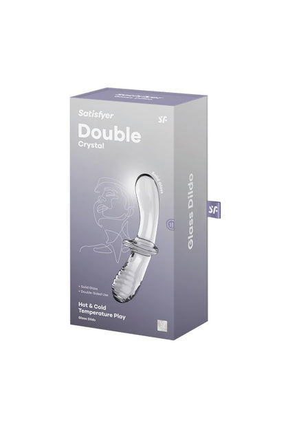 Gode en verre borosilicaté massif transparent Double Crystal Satisfyer