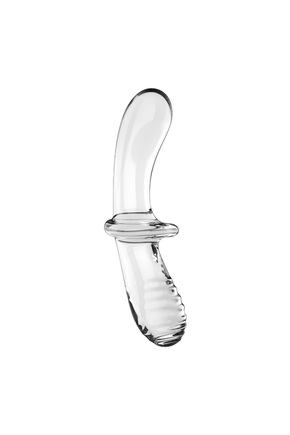 Gode en verre borosilicaté massif transparent Double Crystal Satisfyer