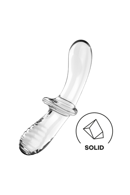 Gode en verre borosilicaté massif transparent Double Crystal Satisfyer