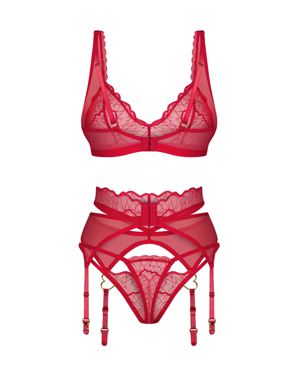 Cupide Desir ensemble 3 pièces – Rouge – Obsessive – vue 4
