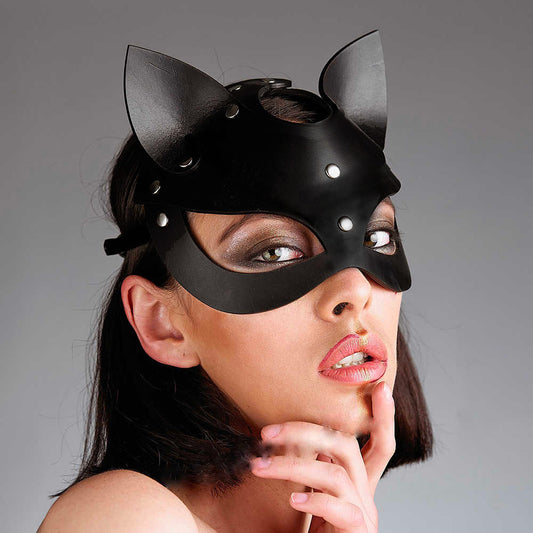 Masque Catwoman Cuir Noir – The Sinners – vue 1