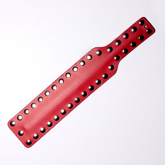 Paddle en Cuir Clous Rouge – The Sinners – vue 1