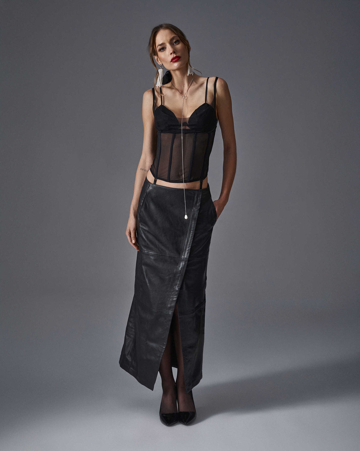 Sibilie corset - Noir – Obsessive – vue 3