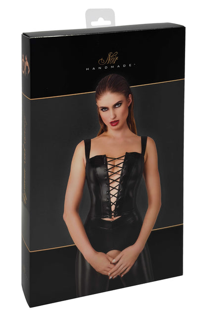 F365 Vixen Corset Top lacé – Noir Handmade – vue 8