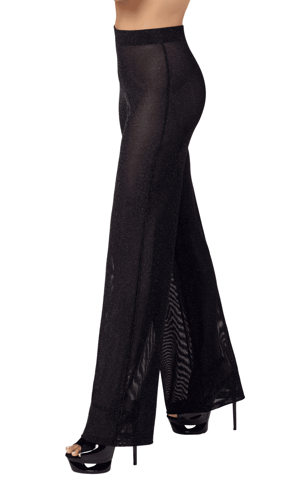 F374 Onyx Pantalon trasparent – Noir Handmade – vue 5