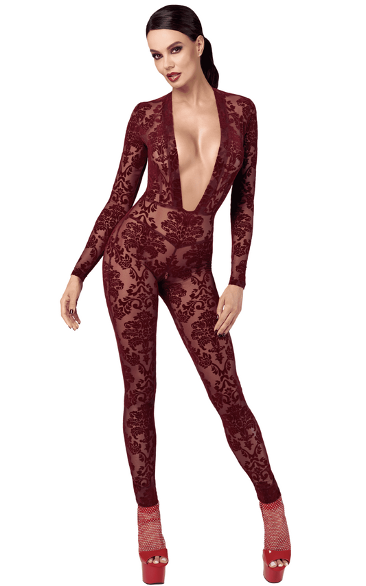 F382 Kink Royal Catsuit – Noir Handmade – vue 1