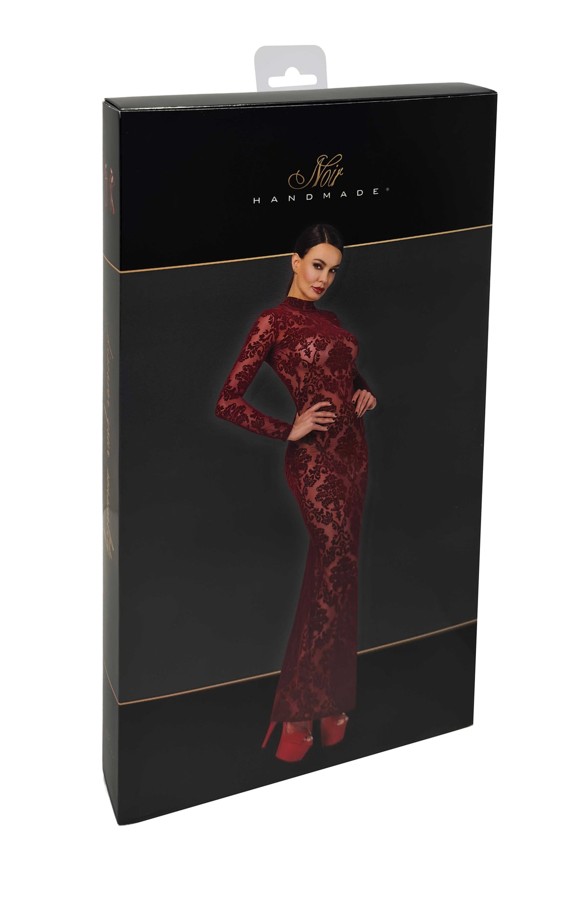 F383 Kink Royal longue robe – Noir Handmade – vue 8