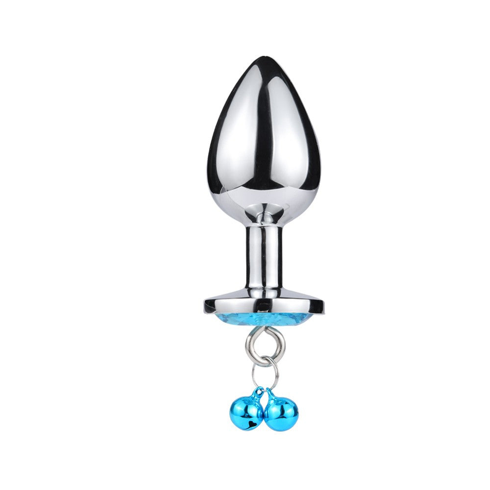 Plug bijou aluminium bleu avec clochettes Taille M JINGLE – Coeur Ardent – vue 6