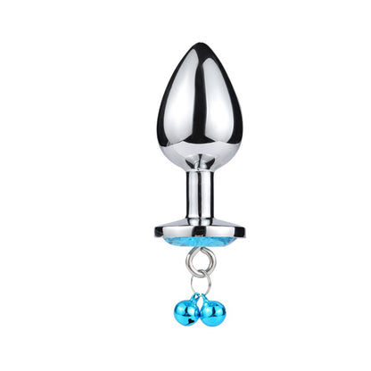 Plug bijou aluminium bleu avec clochettes Taille M JINGLE – Coeur Ardent – vue 6
