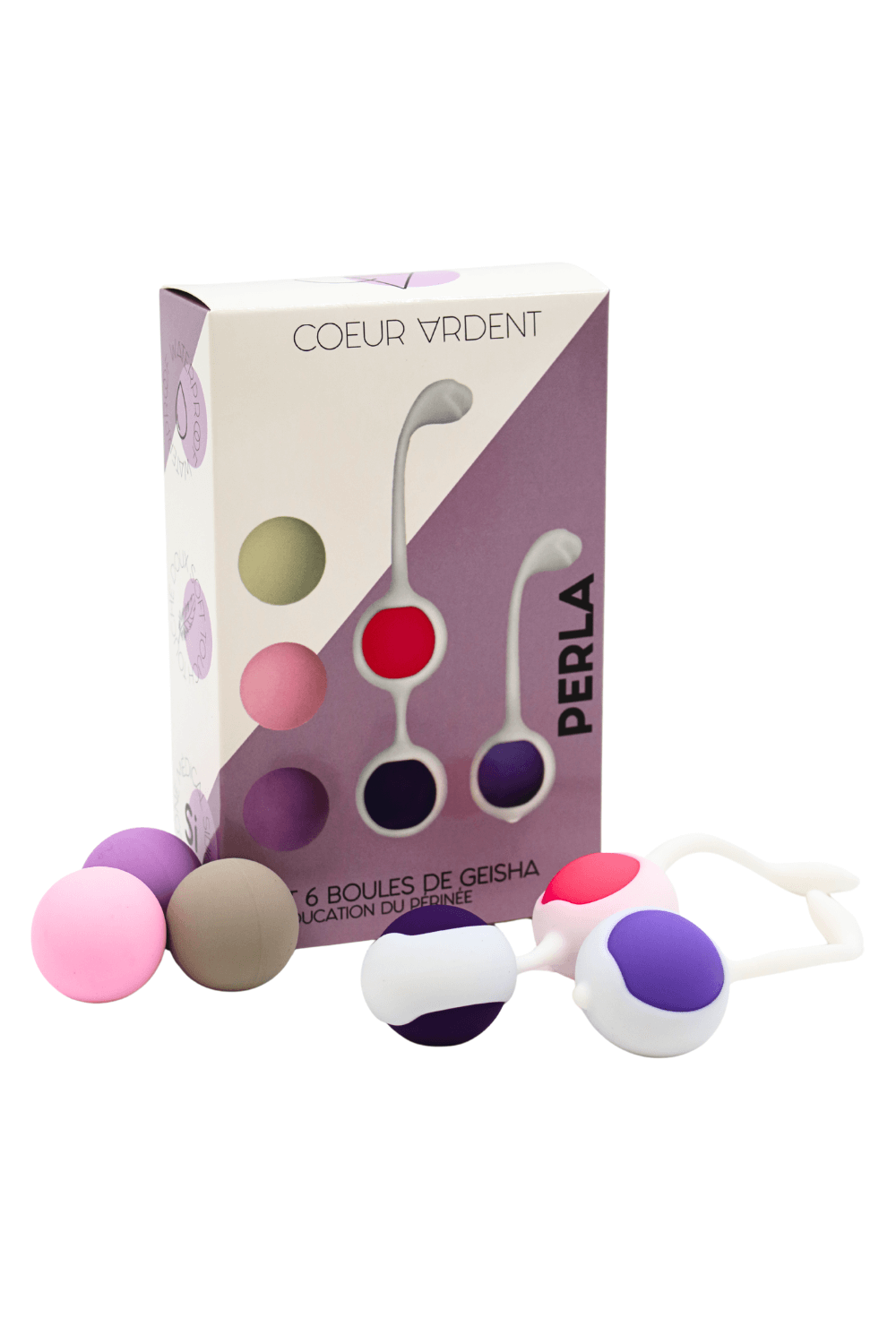 PERLA – Set de 6 Boules de Geisha Progressives – Coeur Ardent – vue 2