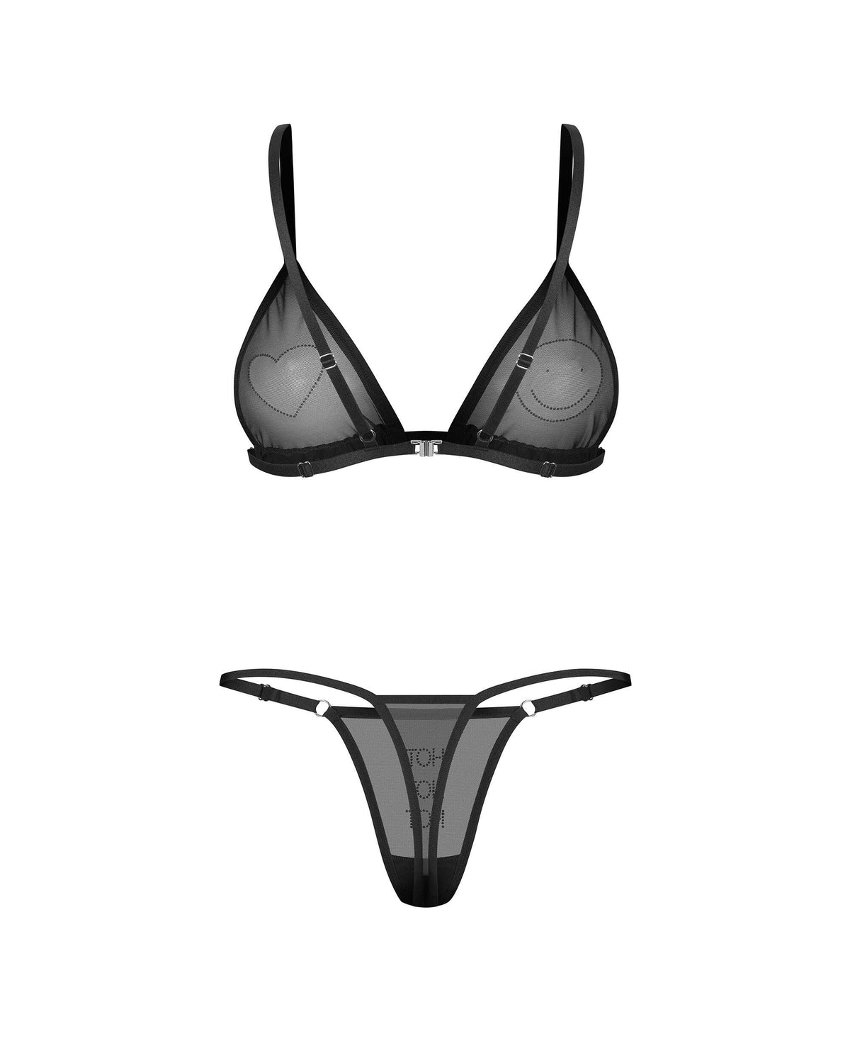 Ensemble lingerie noir 2 pièces Wet Me – Obsessive – vue 7