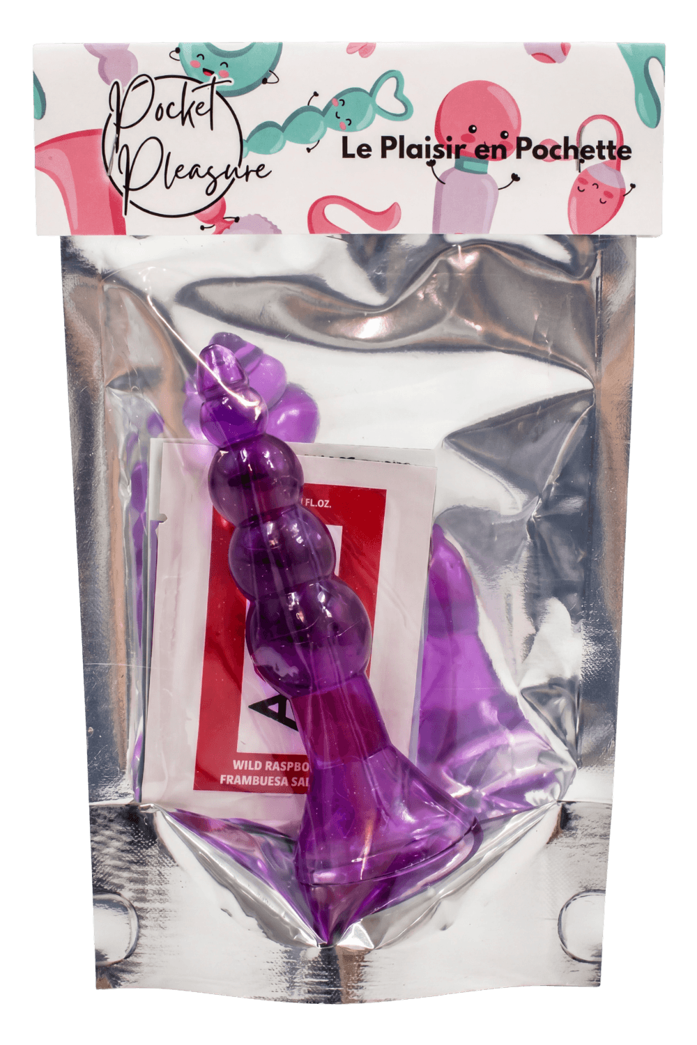 Plug Anal Ventouse Boules Jelly 11 cm Pocket Pleasure 1 dosette lubrifiant