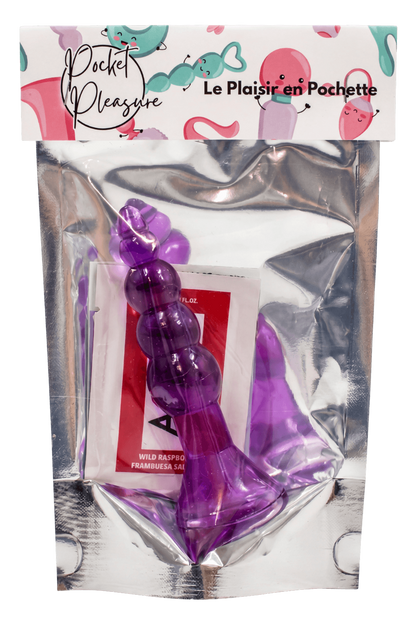 Plug Anal Ventouse Boules Jelly 11 cm Pocket Pleasure 1 dosette lubrifiant