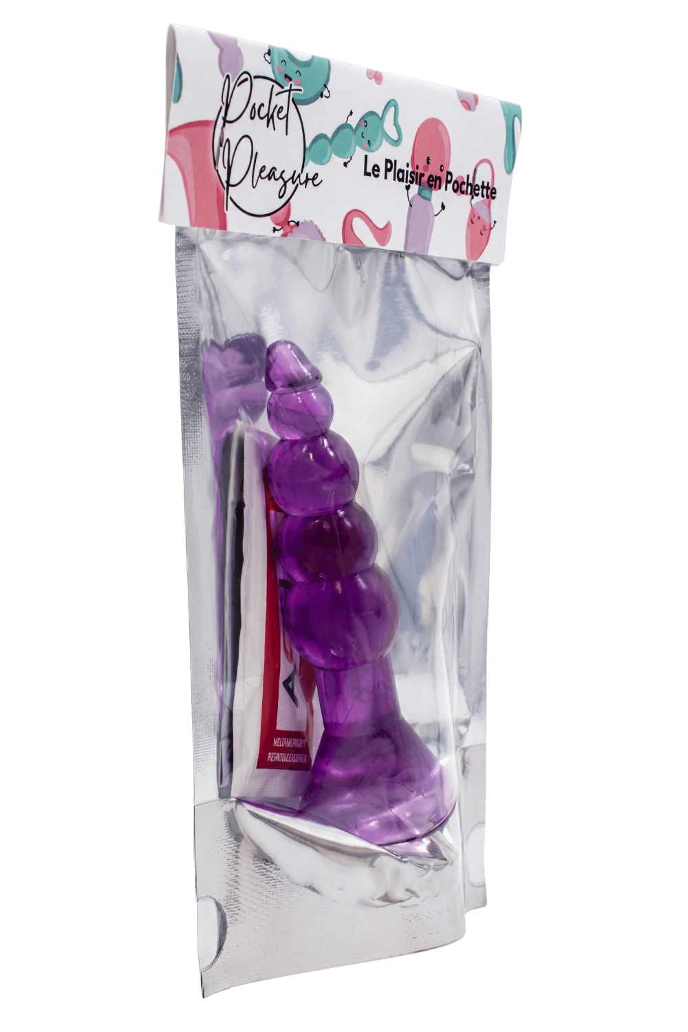 Plug Anal Ventouse Boules Jelly 11 cm Pocket Pleasure 1 dosette lubrifiant