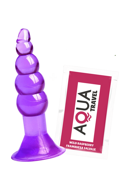 Plug Anal Ventouse Boules Jelly 11 cm Pocket Pleasure 1 dosette lubrifiant