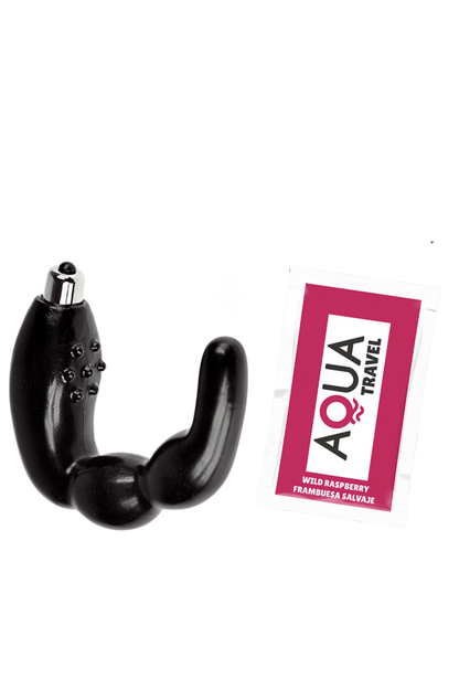 Stimulateur de Prostate Vibrant Noir + 1 dosette lubrifiant — Pocket Pleasure