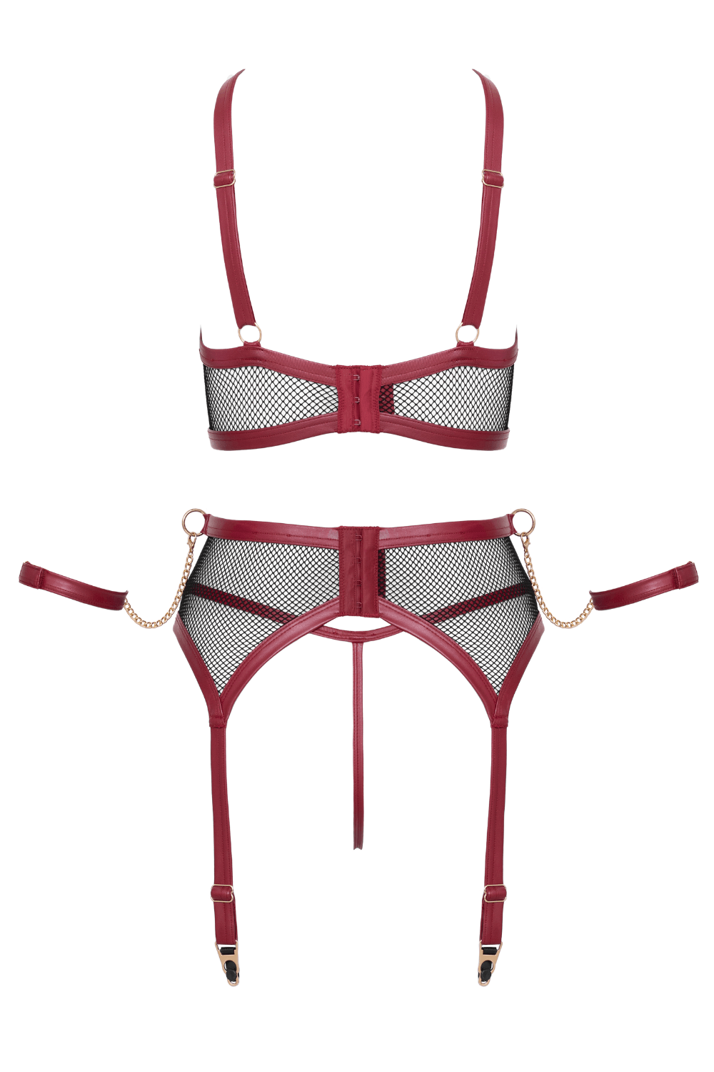 Ensemble Jarretelles 3 Pièces Look Bondage - Cottelli