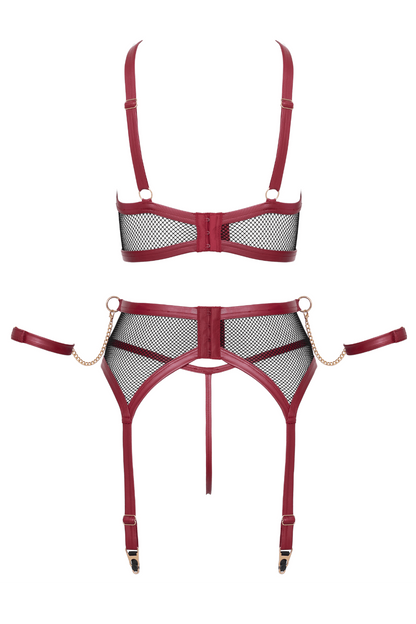 Ensemble Jarretelles 3 Pièces Look Bondage - Cottelli