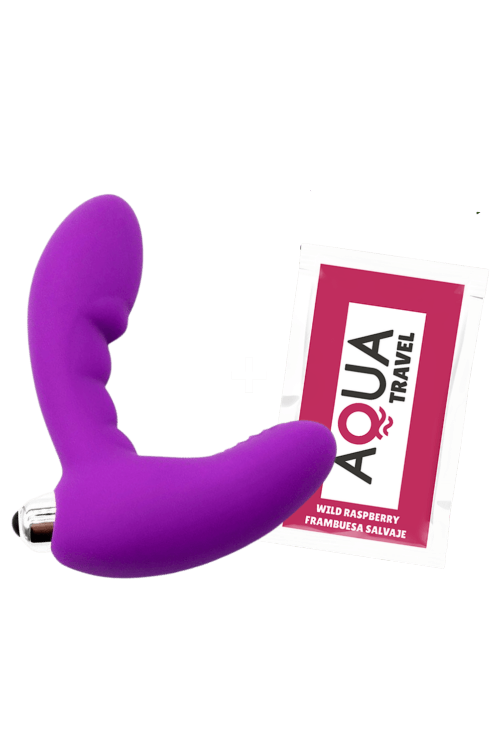 Vibromasseur anal violet stimulateur de prostate Pocket Pleasure + 1 dosette lubrifiant