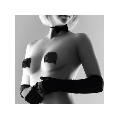 Cache-tétons Burlesque Noeud et Paillettes Noir Bijoux Indiscrets