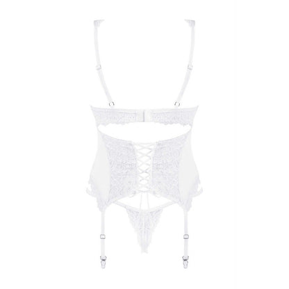 Guêpière et string blanc Amor Blanco – Obsessive