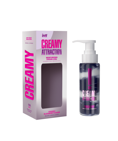 Creamy Attraction mûre – crème et gel de massage embrassable INTT
