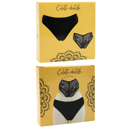 Culotte noire en dentelle avec nœud en satin – Be Lily Panties – vue 5