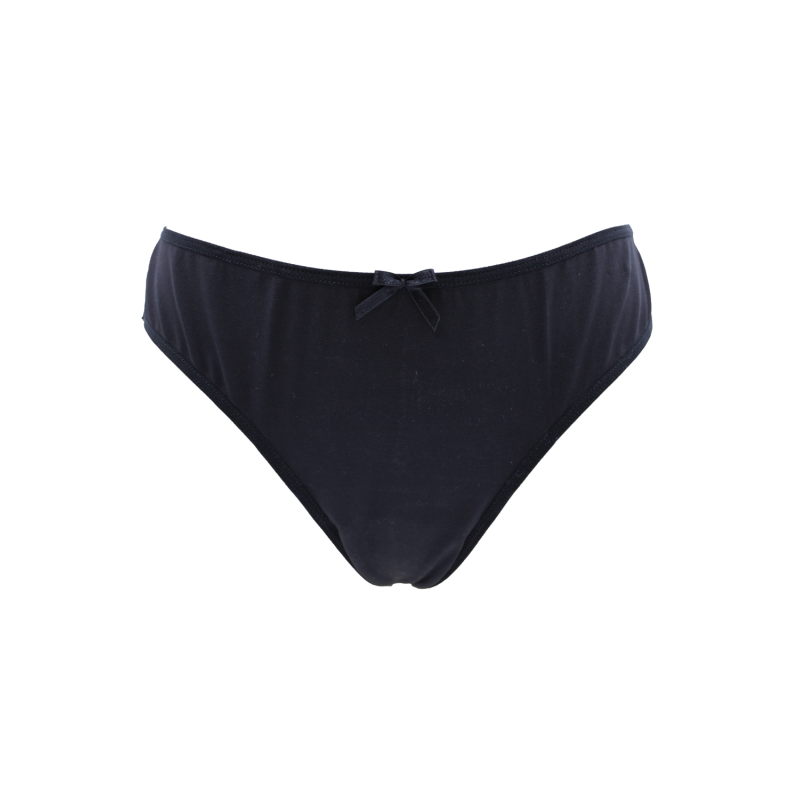 Culotte noire en dentelle avec nœud en satin – Be Lily Panties – vue 4