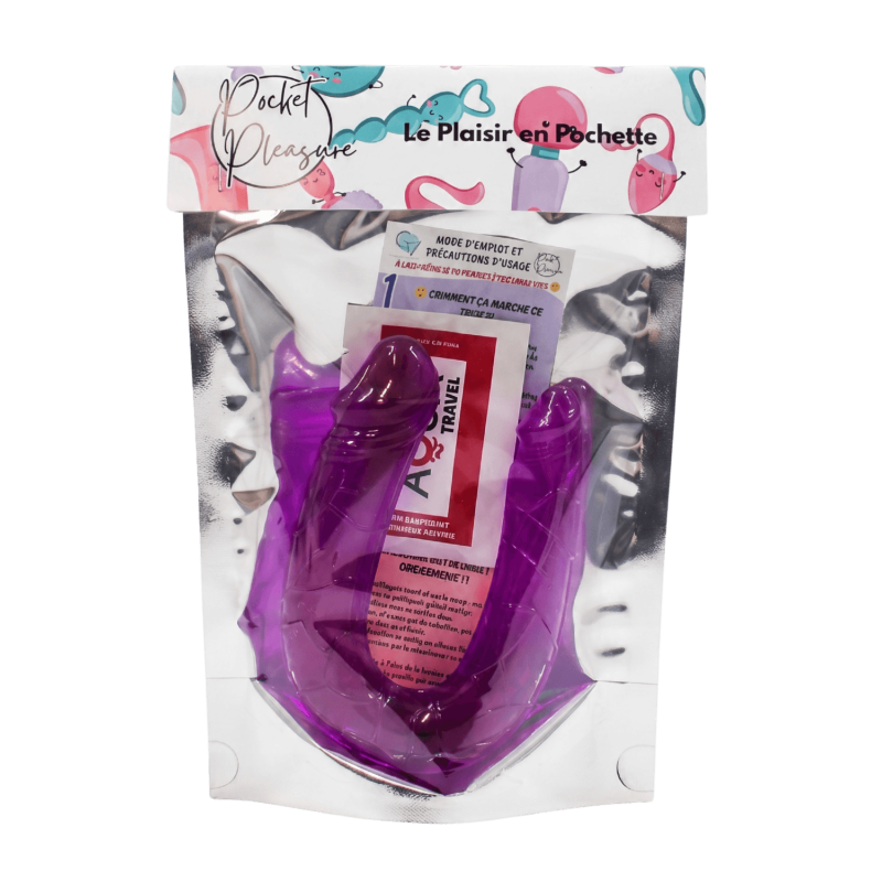 Double Dong Flexible Violet Pocket Pleasure 1 dosette de lubrifiant – Pocket Pleasure – vue 5