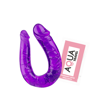 Double Dong Flexible Violet Pocket Pleasure 1 dosette de lubrifiant – Pocket Pleasure – vue 4