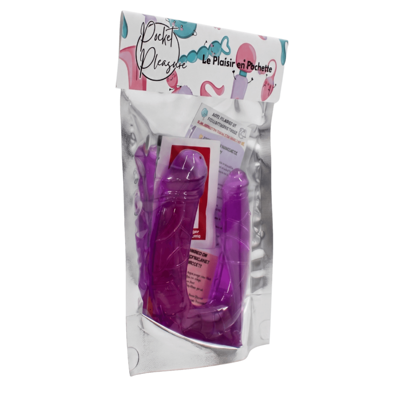 Double Dong Flexible Violet Pocket Pleasure 1 dosette de lubrifiant – Pocket Pleasure – vue 3