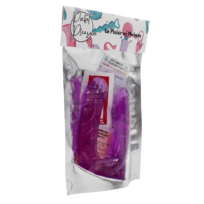 Double Dong Flexible Violet Pocket Pleasure 1 dosette de lubrifiant – Pocket Pleasure – vue 3