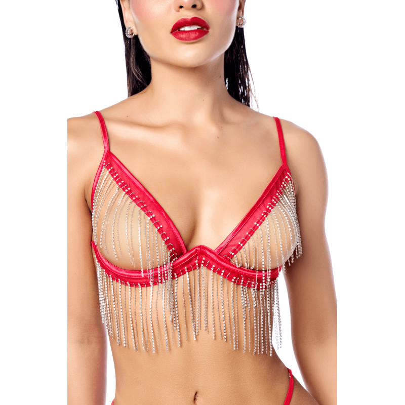 Ensemble 2 pièces à franges strass – Mapalé