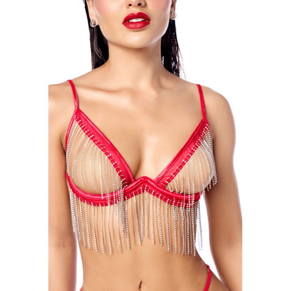 Ensemble 2 pièces à franges strass – Mapalé