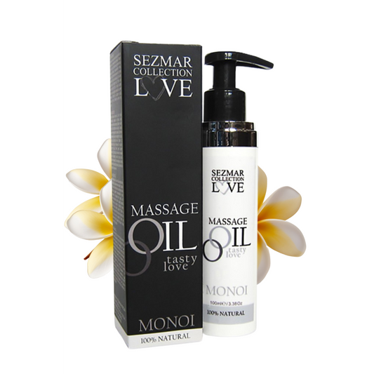 Huile de massage comestible 100% naturelle monoï 100ml Sezmar