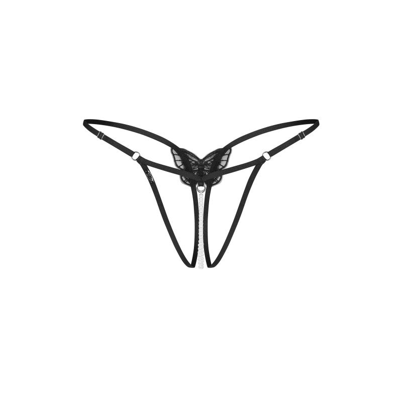 Isseme string ouvert noir Obsessive