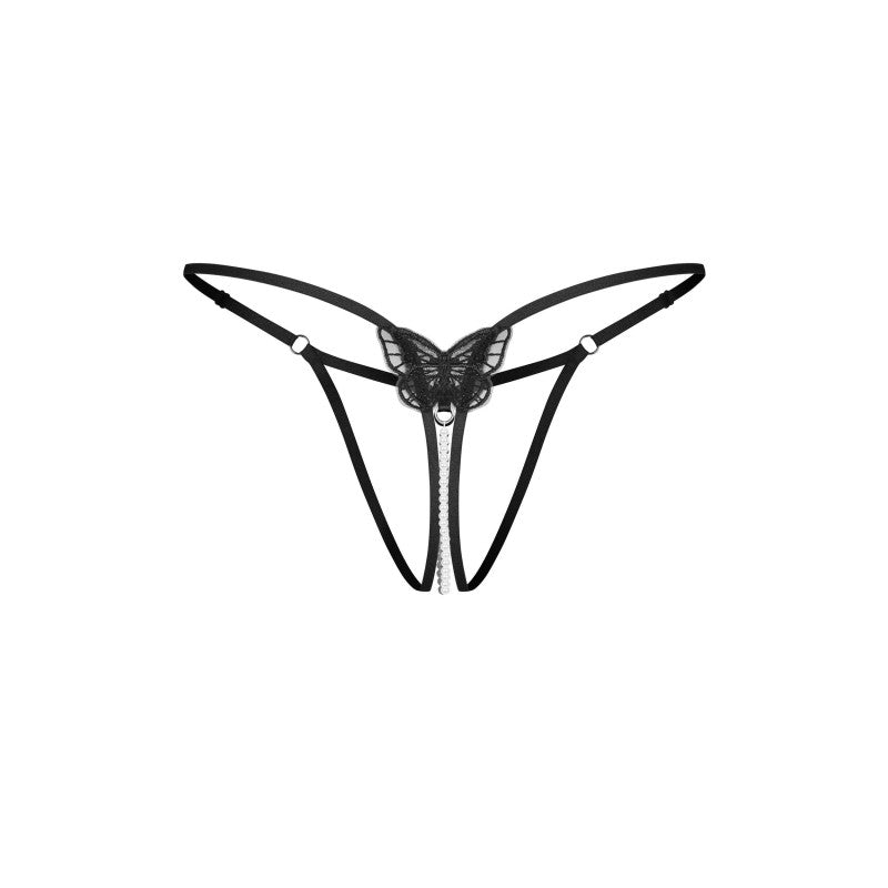 Isseme string ouvert noir Obsessive