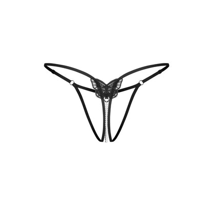 Isseme string ouvert noir Obsessive
