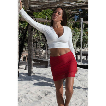 Jupe courte rouge Marina – Be lily Mode