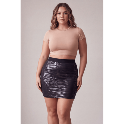 Jupe longue noire imprimé zébré Emma – Be lily Mode