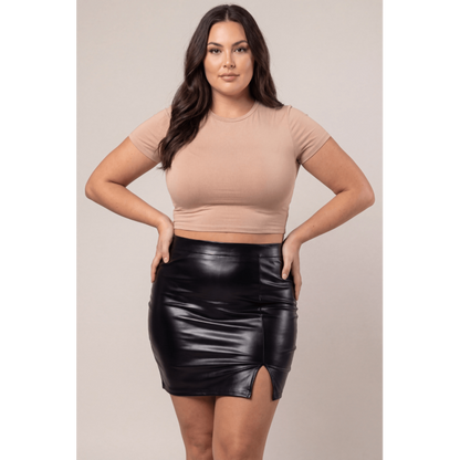 Jupe sexy longue noire wetlook Inaya Be lily Mode