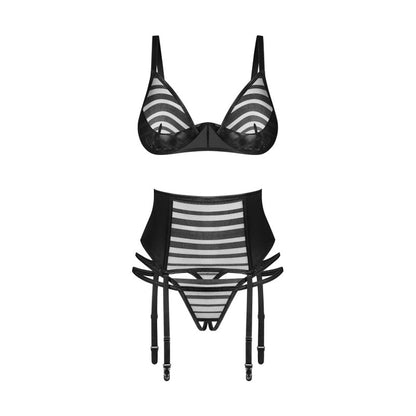 Lune Bellis ensemble ouvert 3 pièces – Noir – Obsessive