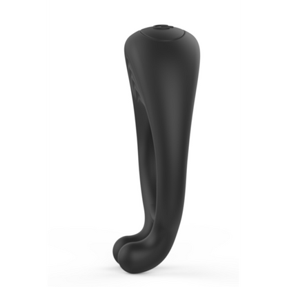 OCTAVE, Cockring Noir dans un silicone médical doux avec 1 mode de vibration – Coeur Ardent