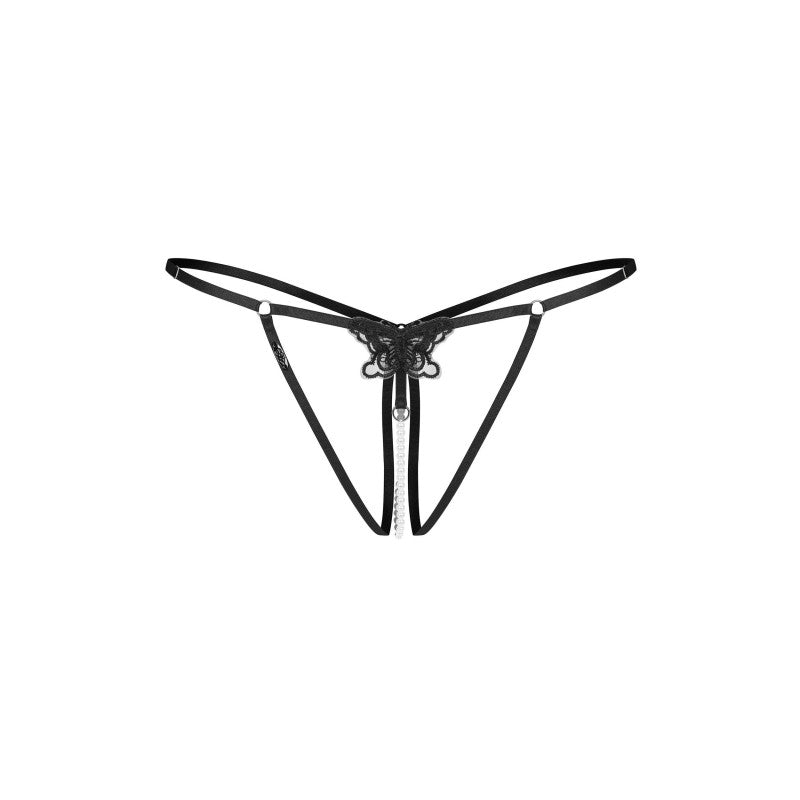 Selisme string ouvert noir Obsessive