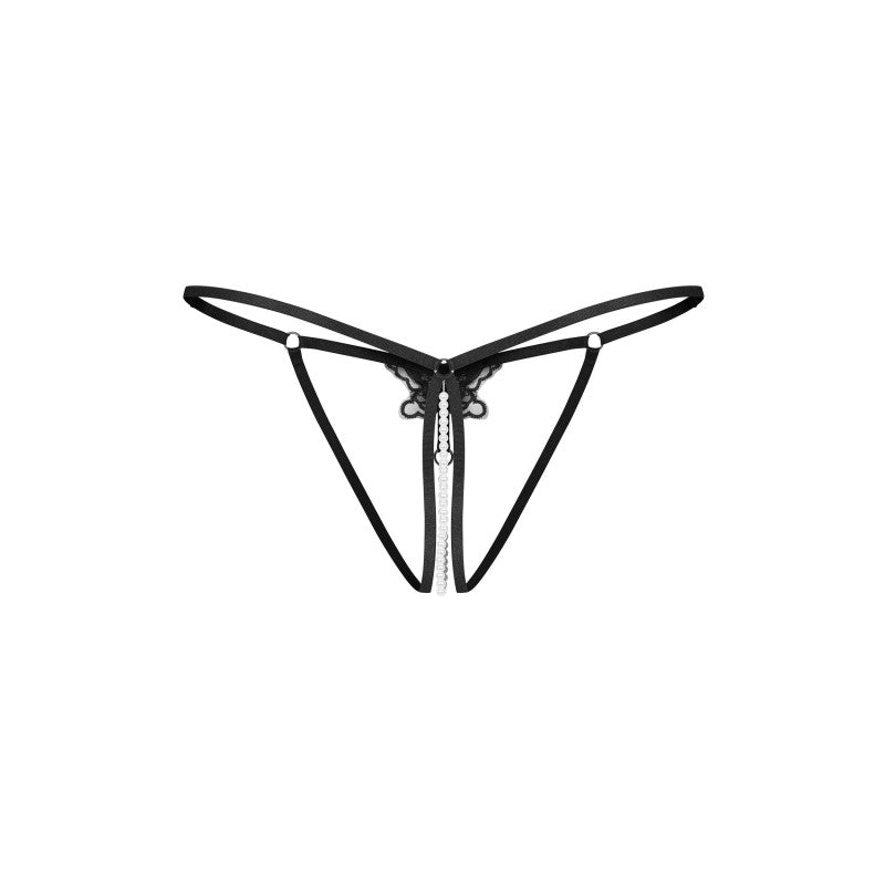 Selisme string ouvert noir Obsessive